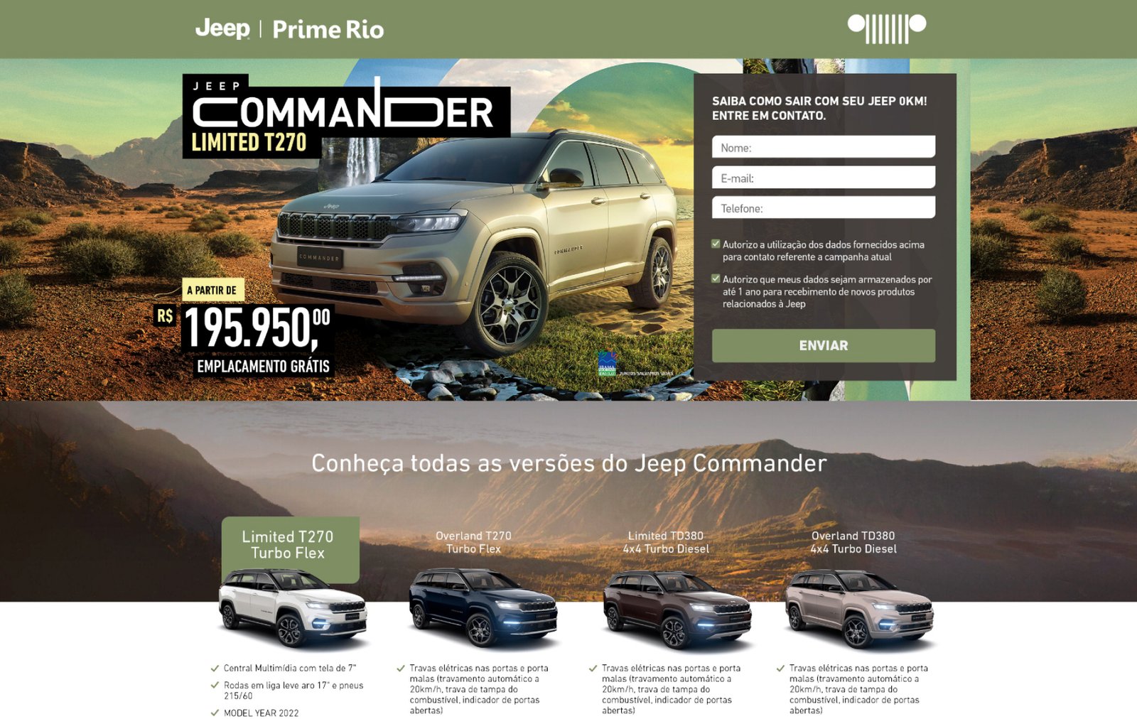Case Jeep - Estruturação de Hotsite e Experiência Digital Corporativa